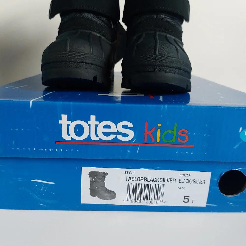Totes Taelor toddlers Boys‎ waterprof winter boots black size 5